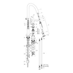 Hansgrohe AXOR Citterio M 2-Loch Einhebel-Küchenmischer ComfortZone 220, 9l/min, Au... HANSGROHE-34822000 4011097688664 (Abb. 1)