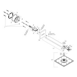 Hansgrohe AXOR ShowerSolutions Kopfbrause, 17l/min, 250x250mm, 1jet, Brausearm, Bru... HANSGROHE-35306820 4059625238899 (Abb. 1)