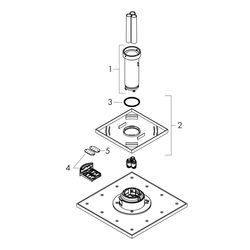 Hansgrohe AXOR ShowerSolutions Kopfbrause, 19l/min, 250x250mm, 1jet, Deckenanschlus... HANSGROHE-35308990 4059625240595 (Abb. 1)