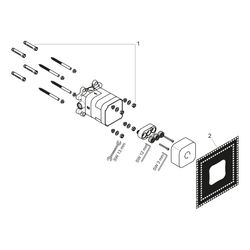 Hansgrohe AXOR ShowerSolutions Grundkörper für Kopfbrause, Brausearm, Rp 1/2"... HANSGROHE-35361180 4059625184639 (Abb. 1)