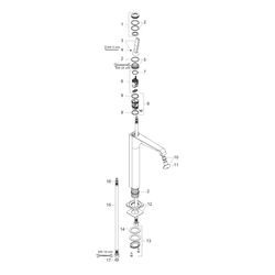 Hansgrohe AXOR Citterio E Einhebel-Waschtischmischer 250mm, Pin-Griff, Ablaufgarnit... HANSGROHE-36104800 4011097818689 (Abb. 1)
