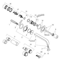 Hansgrohe AXOR Citterio E Einhebel-Waschtischmischer UP, Pin-Griff, Rosetten, Ausla... HANSGROHE-36106950 4011097825922 (Abb. 1)
