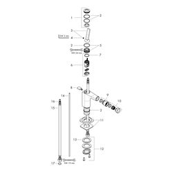Hansgrohe AXOR Einhebel-Bidetmischer Citterio E, Pin-Griff, Zugstangen-Ablaufgarnit... HANSGROHE-36120000 4011097751467 (Abb. 1)