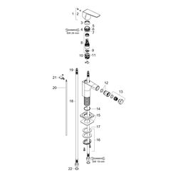 Hansgrohe AXOR Einhebel-Bidetmischer Citterio E, Hebelgriff, Zugstangen-Ablaufgarni... HANSGROHE-36121000 4011097755984 (Abb. 1)