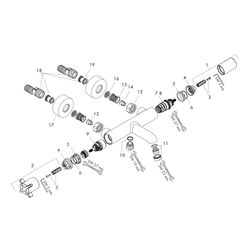 Hansgrohe AXOR Citterio E Wannenthermostat Aufputz, 2 Verbraucher, Chrom... HANSGROHE-36140000 4011097751443 (Abb. 1)