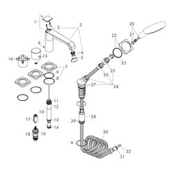 Hansgrohe AXOR Citterio E 4-Loch Wannenrandarmatur, Thermostat, 2 Verbraucher, Matt... HANSGROHE-36411670 4059625435298 (Abb. 1)