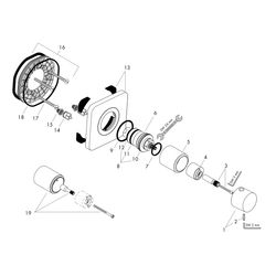 Hansgrohe AXOR Citterio E Thermostat 120x120mm, UP, DN 20, Chrom... HANSGROHE-36702000 4011097755571 (Abb. 1)