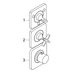 Hansgrohe AXOR Citterio E Thermostatmodul 380x120mm, UP, DN 20, für 3 Verbraucher, ... HANSGROHE-36704340 4011097905747 (Abb. 1)