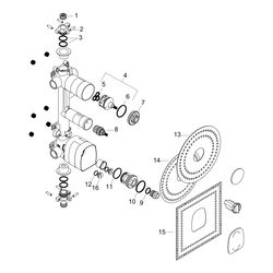 Hansgrohe Thermostatmodul Unterputz AXOR Citterio E, DN 20, 59l/min, 3 Verbraucher... HANSGROHE-36708180 4011097755519 (Abb. 1)