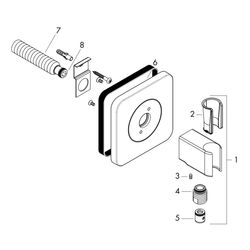 Hansgrohe AXOR Citterio E Portereinheit 120x120mm, softsquare, G 1/2", Edelstahl Op... HANSGROHE-36724800 4011097821054 (Abb. 1)