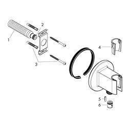 Hansgrohe AXOR ShowerSolutions Portereinheit rund, DN 15, G 1/2", Chrom... HANSGROHE-36733000 4059625031957 (Abb. 1)