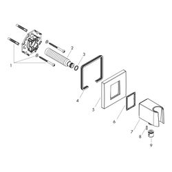 Hansgrohe AXOR ShowerSolutions Portereinheit eckig, DN 15, G 1/2", Brushed Bronze... HANSGROHE-36734140 4059625434796 (Abb. 1)