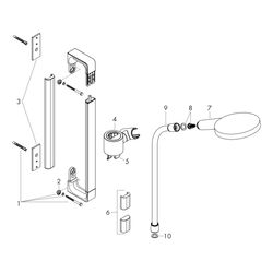 Hansgrohe AXOR Citterio E Brauseset 90cm, Handbrause 120 3jet, 15l/min, Polished Re... HANSGROHE-36735300 4011097821276 (Abb. 1)