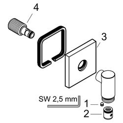 Hansgrohe AXOR Wall outlet Fine Wandanschluss eckig, 25l/min, G 1/2", Brushed Bronz... HANSGROHE-36738140 4059625680766 (Abb. 1)