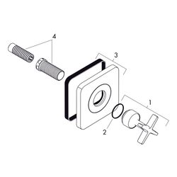 Hansgrohe AXOR Absperrventil Citterio E UP, 120x120mm, gerade, Chrom... HANSGROHE-36771000 4011097755458 (Abb. 1)