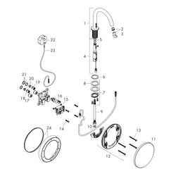 Hansgrohe AXOR Uno Elektronik-Waschtischmischer, 3,5l/min, Temperaturvoreinstellung... HANSGROHE-38010000 4011097806518 (Abb. 1)