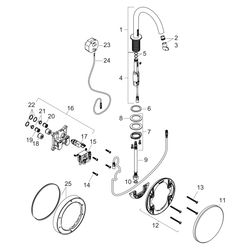 Hansgrohe AXOR Uno Elektronik-Waschtischmischer, 3,5l/min, Temperaturvoreinstellung... HANSGROHE-38010250 4059625020227 (Abb. 1)