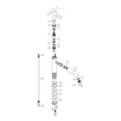 Hansgrohe AXOR Uno Einhebel-Waschtischmischer 70mm, 5l/min, Bügelgriff, Ablaufgarni... HANSGROHE-38021000 4011097823522 (Abb. 1)