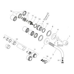 Hansgrohe AXOR Uno Einhebel-Waschtischmischer Unterputz, 5l/min, Auslauf 165mm, Ros... HANSGROHE-38113340 4011097841731 (Abb. 1)