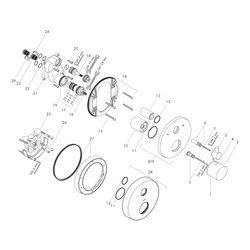 Hansgrohe AXOR Uno Thermostat Unterputz, 29l/min, Ab- und Umstellventil, Brushed Bl... HANSGROHE-38720340 4011097912424 (Abb. 1)