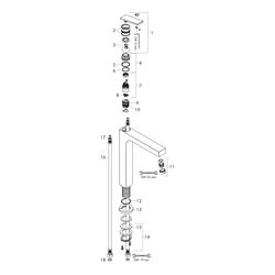 Hansgrohe AXOR Citterio Einhebel-Waschtischmischer 280mm, 5l/min, Hebel-Grifffür Au... HANSGROHE-39021000 4059625329337 (Abb. 1)