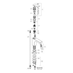 Hansgrohe AXOR Citterio Einhebel-Waschtischmischer 160mm, 5l/min, Hebelgriff, Ablau... HANSGROHE-39024000 4059625329245 (Abb. 1)