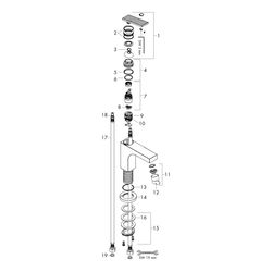 Hansgrohe AXOR Citterio Einhebel-Waschtischmischer 160mm, 5l/min, Hebelgriff, Ablau... HANSGROHE-39081000 4059625358054 (Abb. 1)