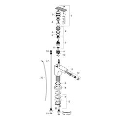 Hansgrohe AXOR Citterio Einhebel-Bidetmischer, 7,2l/min, Hebelgriff, Zugstangen-Abl... HANSGROHE-39201000 4059625358726 (Abb. 1)