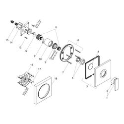 Hansgrohe AXOR Citterio Einhebel-Brausemischer, 29l/min, UP, Hebelgriff, 1 Verbrauc... HANSGROHE-39655000 4011097400891 (Abb. 1)