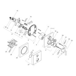 Hansgrohe AXOR Citterio Thermostat Unterputz, 26l/min, Absperrventil, Hebelgriff, E... HANSGROHE-39700800 4011097921044 (Abb. 1)