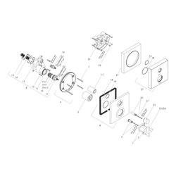 Hansgrohe AXOR Citterio Thermostat Unterputz, 26l/min, Absperrventil, Kreuzgriff, C... HANSGROHE-39705000 4011097400969 (Abb. 1)