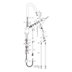 Hansgrohe AXOR Citterio Einhebel-Küchenmischer 250mm, 9.2l/min, Ausziehbrause, Chro... HANSGROHE-39835000 4011097518763 (Abb. 1)