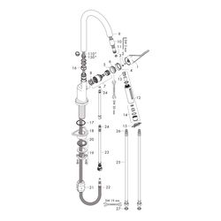Hansgrohe AXOR Citterio Einhebel-Küchenmischer 250mm, 9.2l/min, Ausziehbrause, Brus... HANSGROHE-39835340 4011097842462 (Abb. 1)