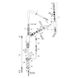 Hansgrohe AXOR Citterio Einhebel-Küchenmischer Select 230mm, 9l/min, Ausziehauslauf... HANSGROHE-39861310 4011097922355 (Abb. 1)