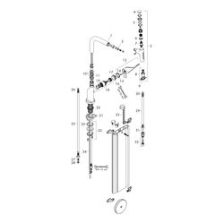 Hansgrohe AXOR Citterio Einhebel-Küchenmischer Select 230mm, 7l/min, 2jet, Ausziehb... HANSGROHE-39862300 4059625203309 (Abb. 1)