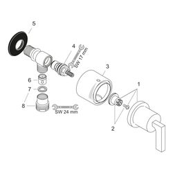 Hansgrohe AXOR Citterio Wandanschluss Stop, Rückflussverhinderer, Absperrventil, He... HANSGROHE-39882000 4011097401140 (Abb. 1)