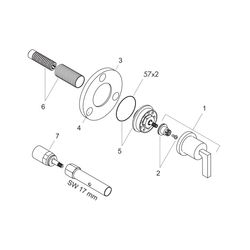Hansgrohe AXOR Citterio Ab- und Umstellventil Trio, Quattro Unterputz DN 20, Hebelg... HANSGROHE-39920000 4011097401102 (Abb. 1)