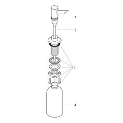 hansgrohe Spülmittel-/ Lotionspender Einbauversion 300ml, Chrom... HANSGROHE-40418000 4011097191669 (Abb. 1)