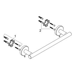 hansgrohe Logis Universal Haltestange, Chrom... HANSGROHE-41713000 4059625123102 (Abb. 1)