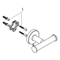hansgrohe Logis Universal Handtuchhaken doppelt, Chrom... HANSGROHE-41725000 4059625123096 (Abb. 1)