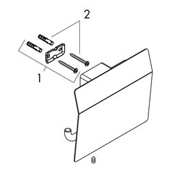 hansgrohe AddStoris Toilettenpapierhalter mit Deckel, Schwarz/Chrom gebürstet... HANSGROHE-41753340 4059625296998 (Abb. 1)