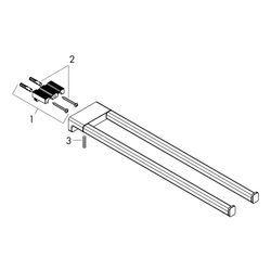 hansgrohe AddStoris Handtuchhalter zweiarmig, Chrom... HANSGROHE-41770000 4059625297193 (Abb. 1)