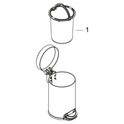 hansgrohe AddStoris Treteimer, Abfalleimer, Chrom... HANSGROHE-41775000 4059625296899 (Abb. 1)
