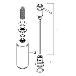 Hansgrohe AXOR Montreux Spülmittel-/ Lotionspender, Ausladung 91mm, 500ml, 2ml Dosi... HANSGROHE-42018000 4059625131640 (Abb. 1)