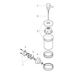 Hansgrohe AXOR Montreux Lotionspender, 300ml, Metall/Porzellan, Brushed Nickel... HANSGROHE-42019820 4011097516134 (Abb. 1)