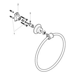 Hansgrohe AXOR Montreux Handtuchring, schwenkbar, Metall, Chrom... HANSGROHE-42021000 4011097516189 (Abb. 1)