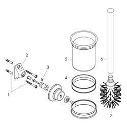 Hansgrohe AXOR Montreux Toilettenbürstenhalter Wandmontage, 35mm Bohrabstand, Metal... HANSGROHE-42035340 4011097938271 (Abb. 1)