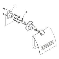 Hansgrohe AXOR Montreux Toilettenpapierhalter, Deckel, 158x106mm, Bohrabstand 35mm,... HANSGROHE-42036000 4011097516363 (Abb. 1)