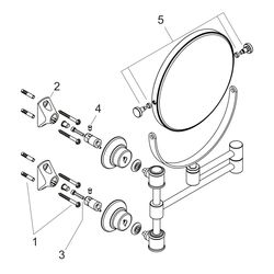Hansgrohe AXOR Montreux Rasierspiegel, 213x314x66mm, Glas/Metall, Brushed Nickel... HANSGROHE-42090820 4011097516530 (Abb. 1)