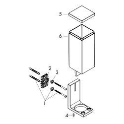 Hansgrohe AXOR Universal Rectangular Lotionspender, 600ml, 0,5ml Dosiermenge , Brus... HANSGROHE-42610140 4059625422144 (Abb. 1)